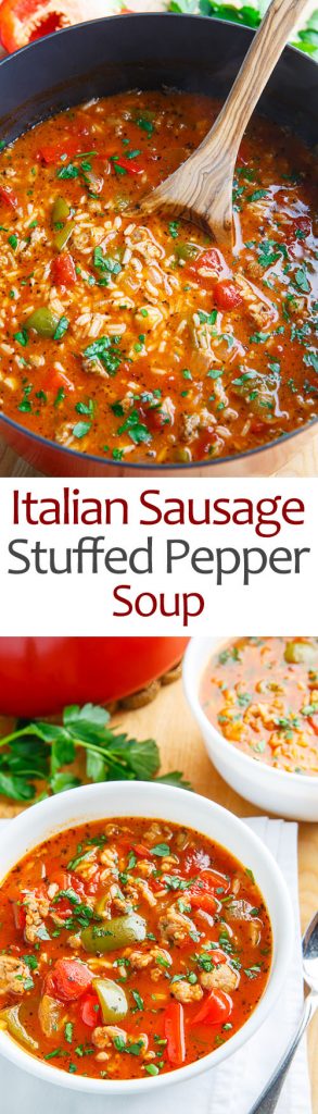 Italian Sausage Stuffed Pepper Soup - Closet Cooking