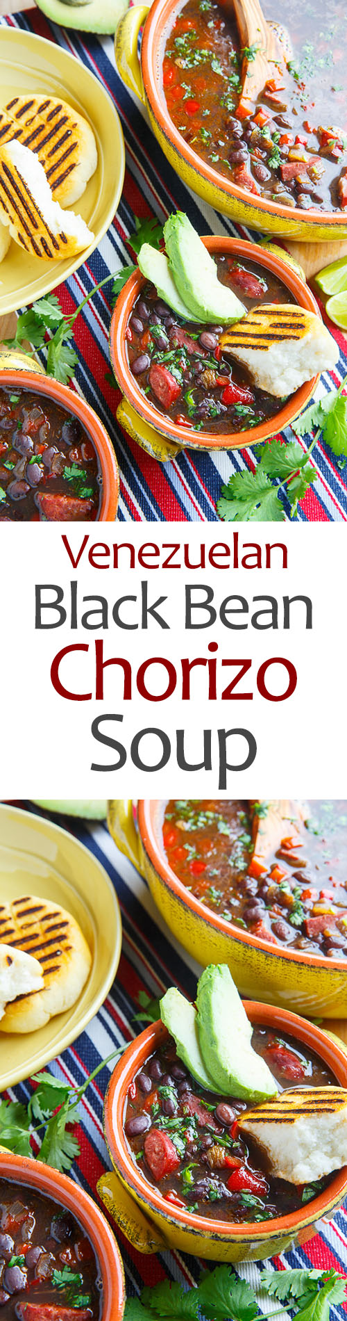 Venezuelan Black Bean and Chorizo Soup