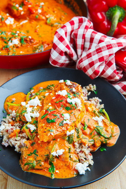 Chicken With Roasted Red Pepper Sauce