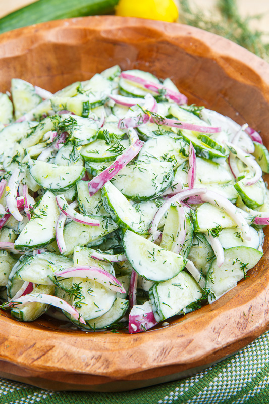 Creamy Dilled Cucumber Salad