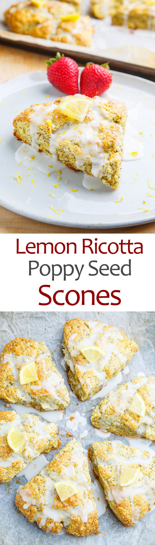 Lemon Poppy Seed Ricotta Scones