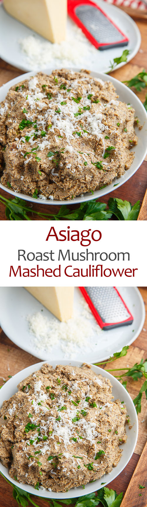 Asiago Roasted Mushroom Mashed Cauliflower