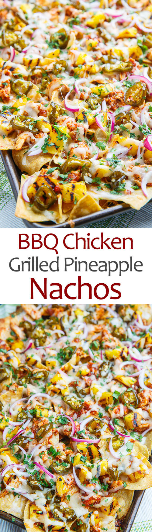 BBQ Chicken and Grilled Pineapple Nachos