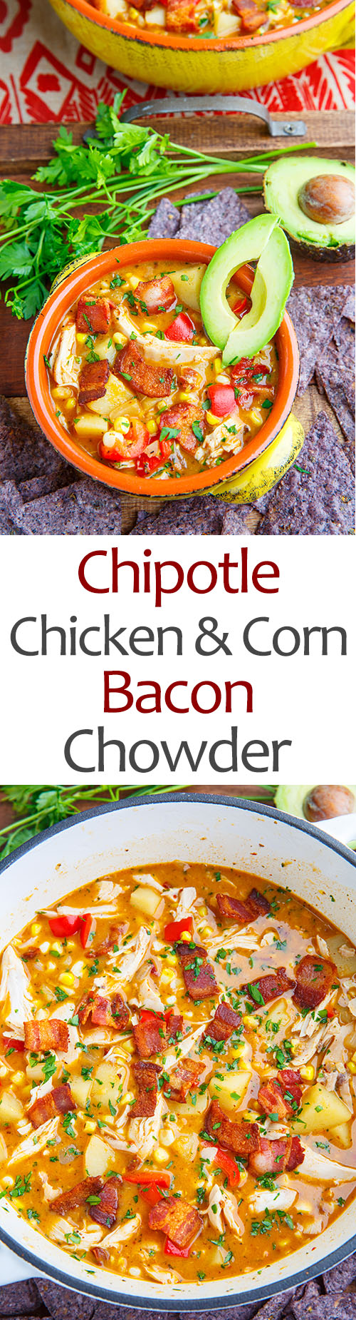 Chipotle Chicken and Corn Bacon Chowder