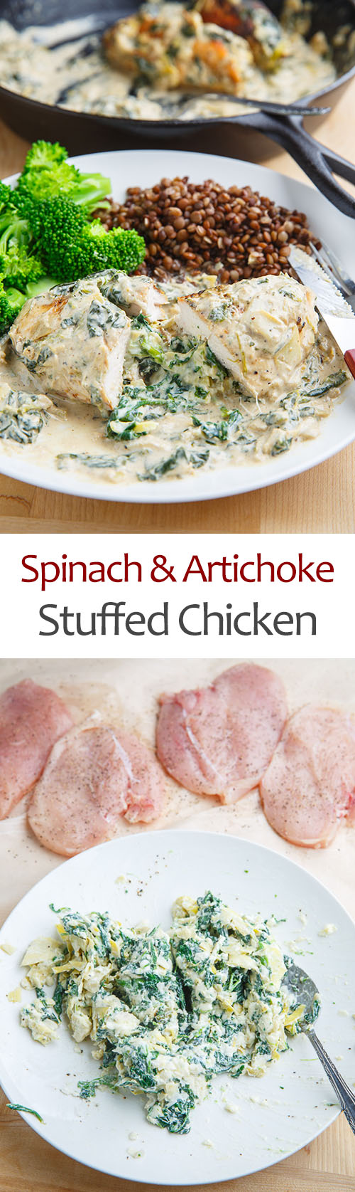 Spinach and Artichoke Stuffed Chicken