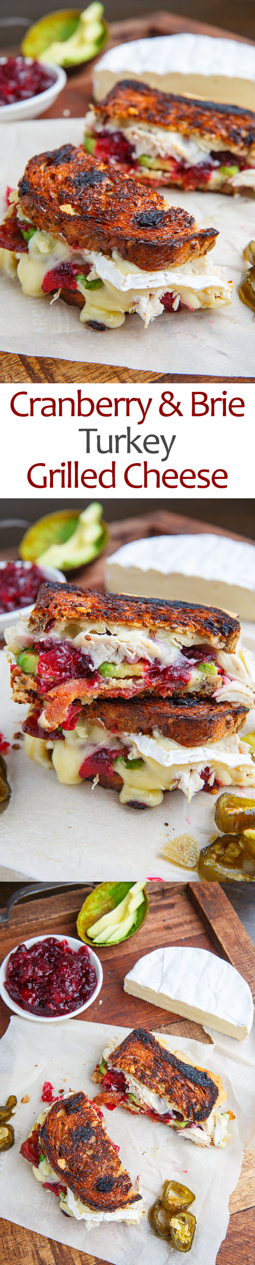 Cranberry and Brie Turkey Grilled Cheese with Avocado and Bacon