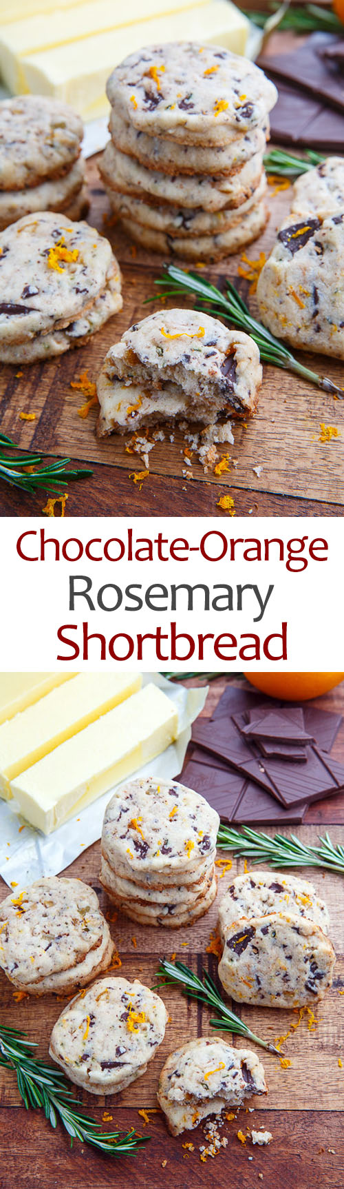 Chocolate Orange Rosemary Shortbread
