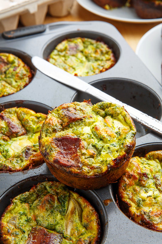 Spinach and Artichoke Egg Muffins