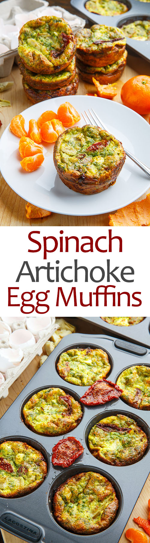 Spinach and Artichoke Egg Muffins with Sundried Tomatoes