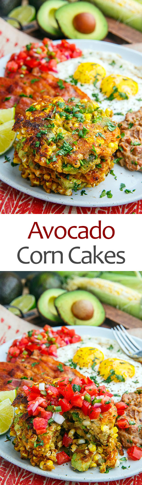 Avocado and Cheddar Corn Cakes