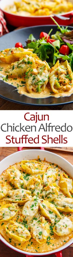 Cajun Chicken Alfredo Stuffed Shells - Closet Cooking