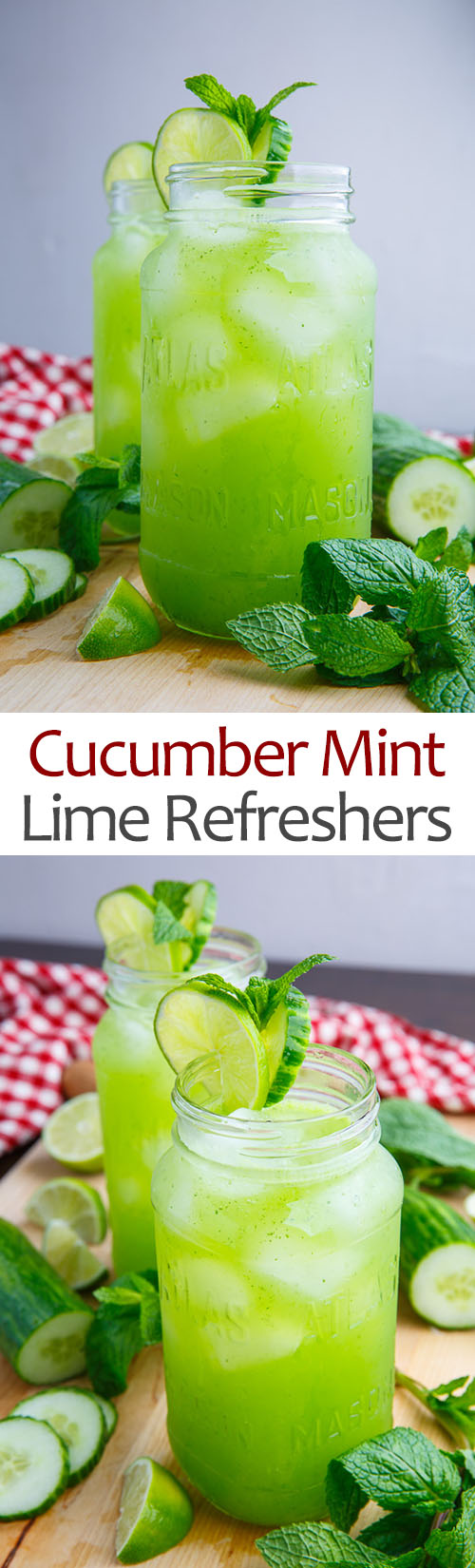 Cucumber, Mint and Lime Refreshers
