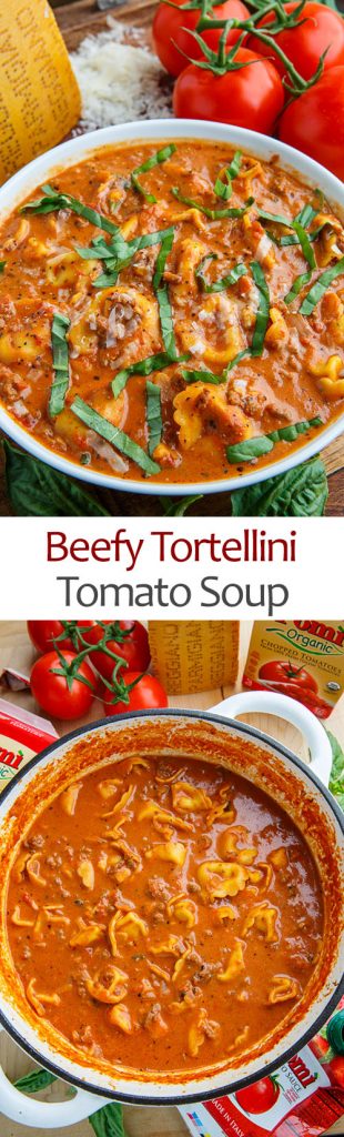 Beefy Tortellini Tomato Soup - Closet Cooking