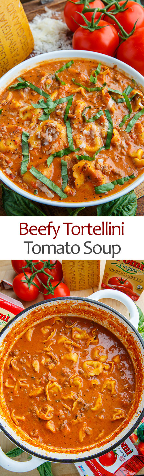 Beefy Tortellini Tomato Soup