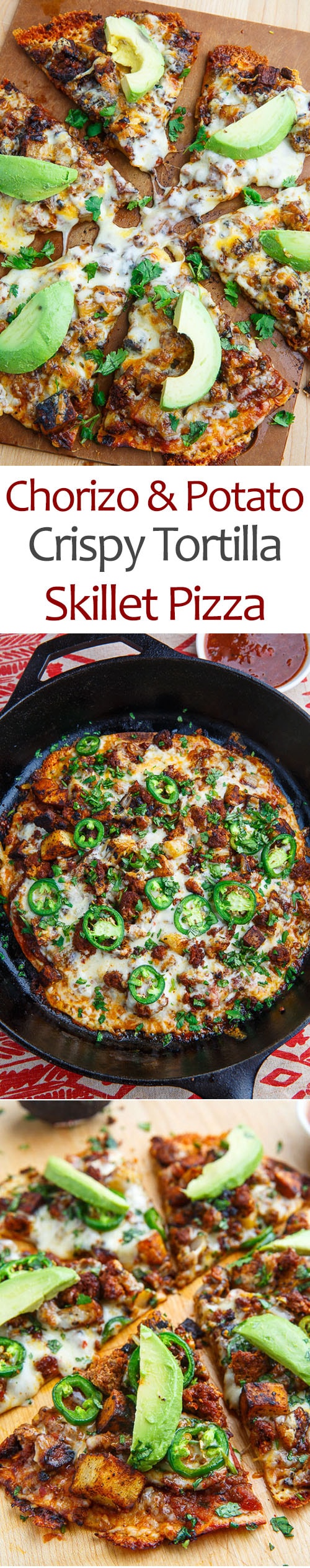 Crispy Chorizo and Potato Tortilla Skillet Pizza