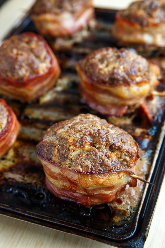 Bacon Wrapped Muffin Pan Meatloaf (aka Salisbury Steak Filet Mignon)