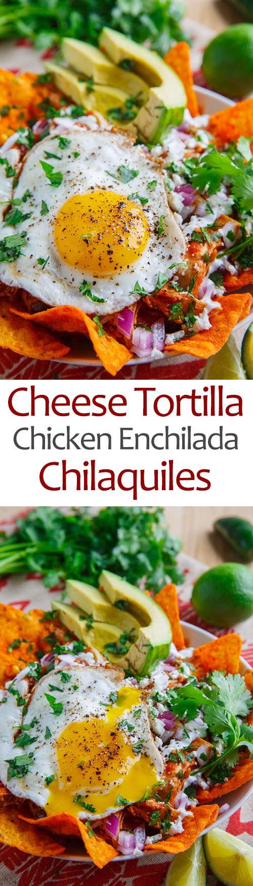 Cheese Tortilla Chip Chicken Enchilada Chilaquiles