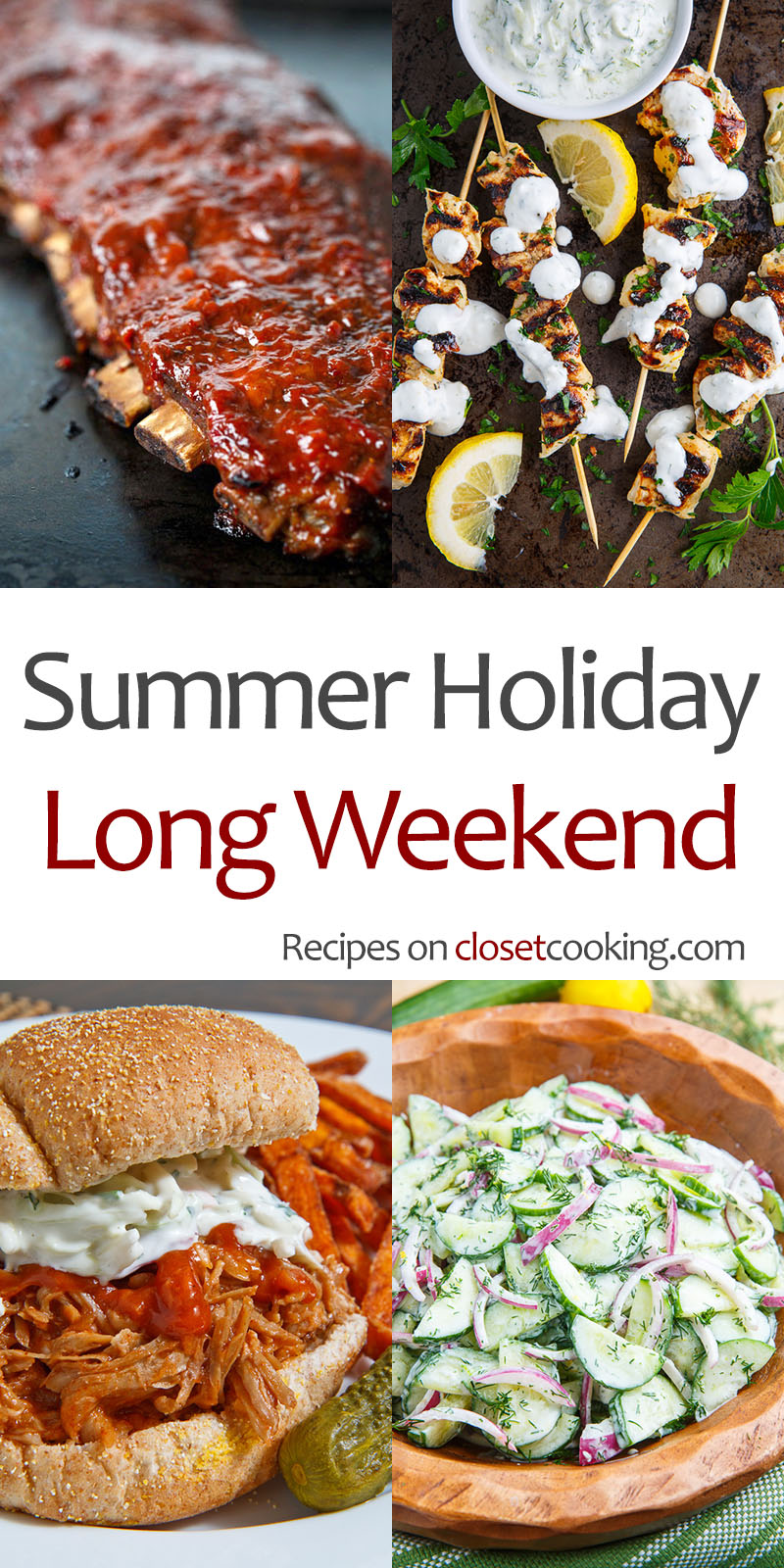Summer Holiday Long Weekend Recipes