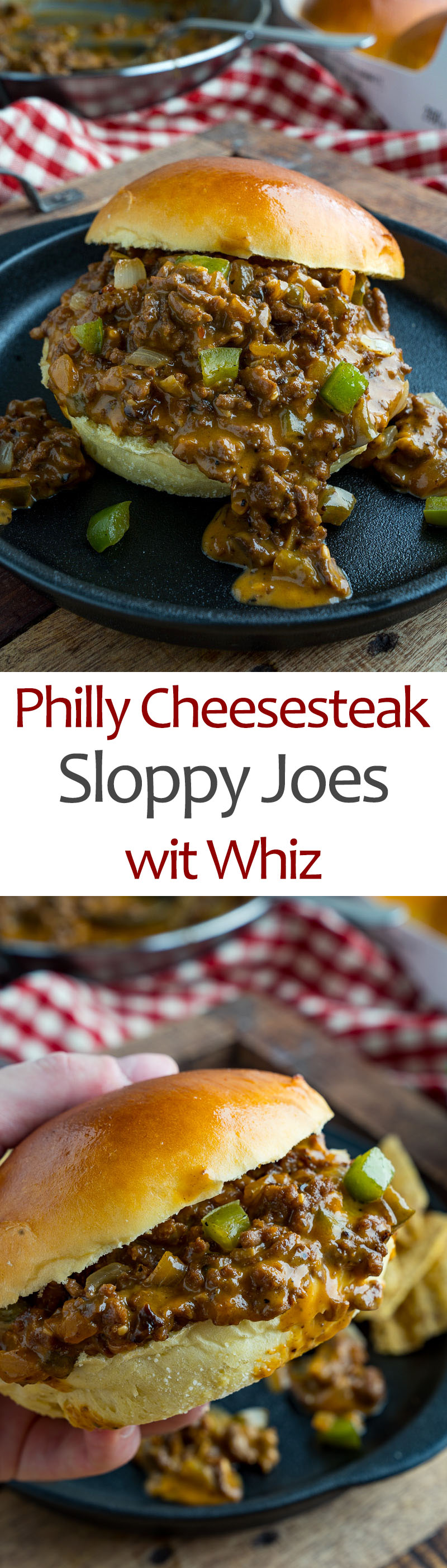 Philly Cheesesteak Sloppy Joes with Whiz