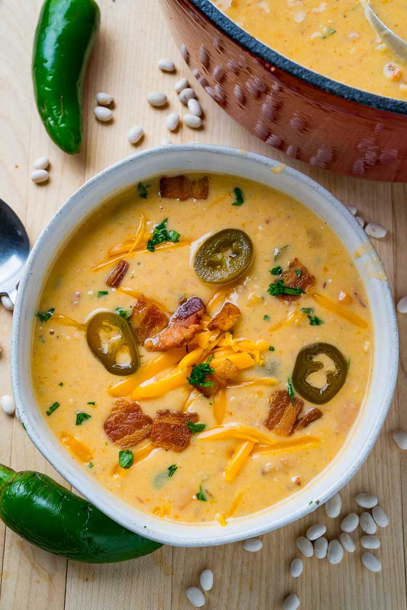 Jalapeno Popper Bacon and Bean Soup