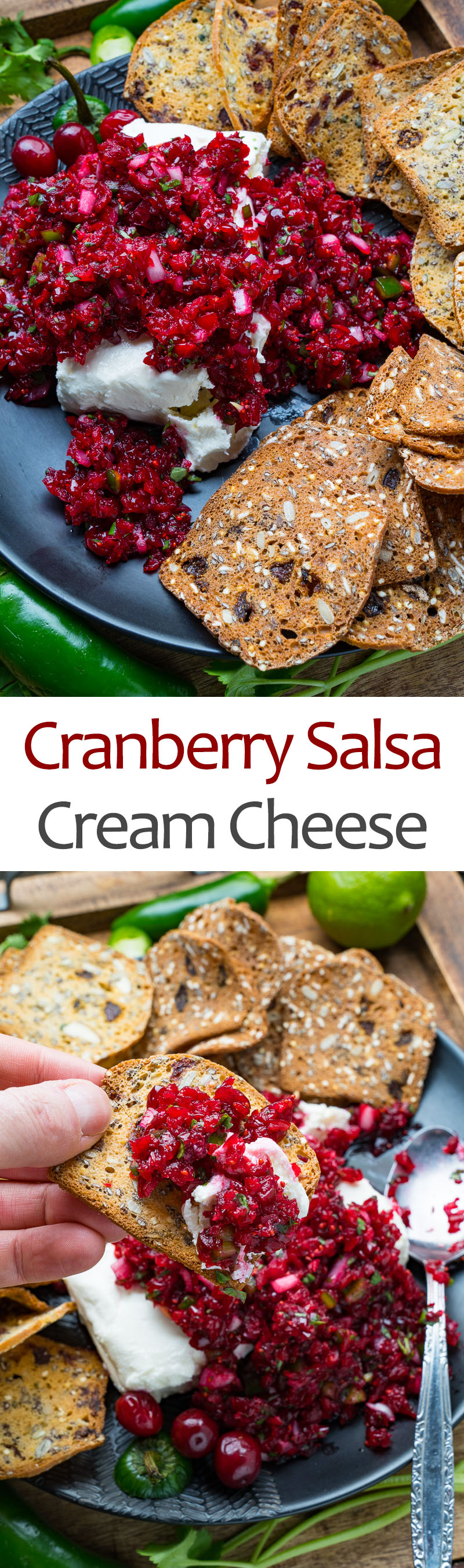 Cranberry Salsa with Cream Cheese
