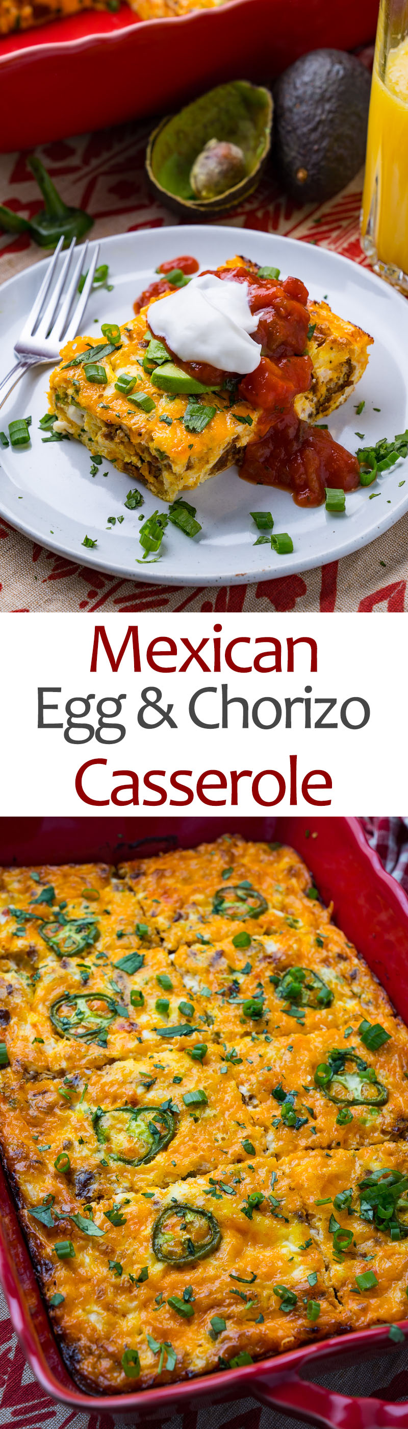 Mexican Breakfast Egg and Chorizo Casserole