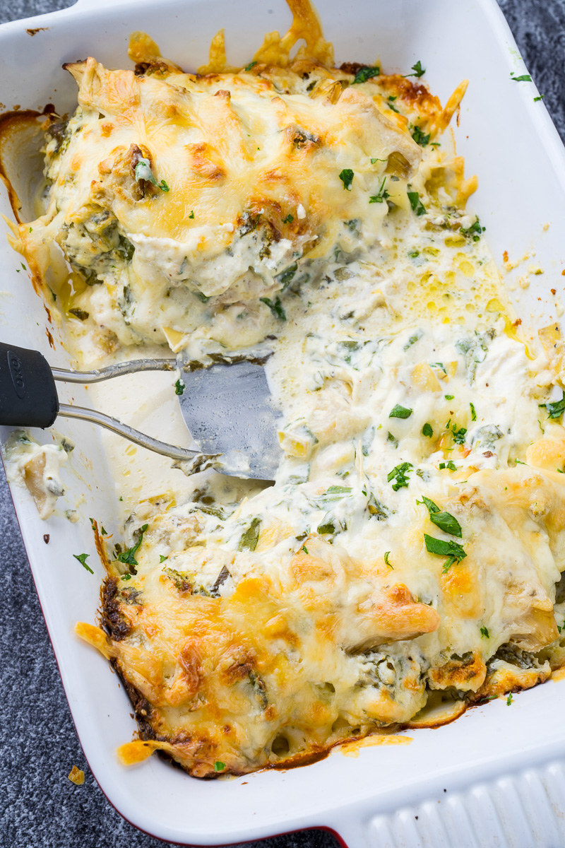 Spinach and Artichoke Dip Baked Chicken