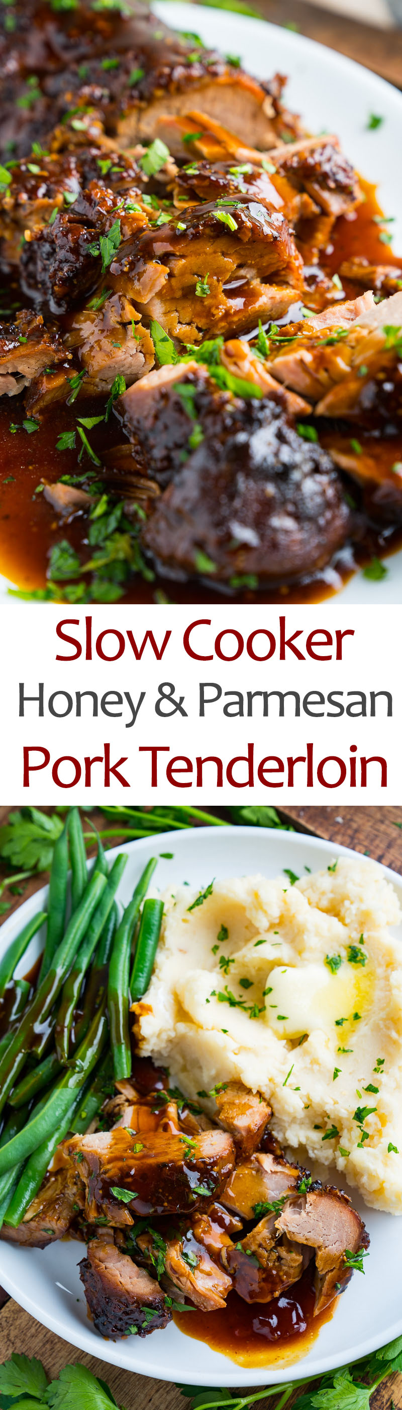 Slow Cooker Parmesan and Honey Pork Tenderloin