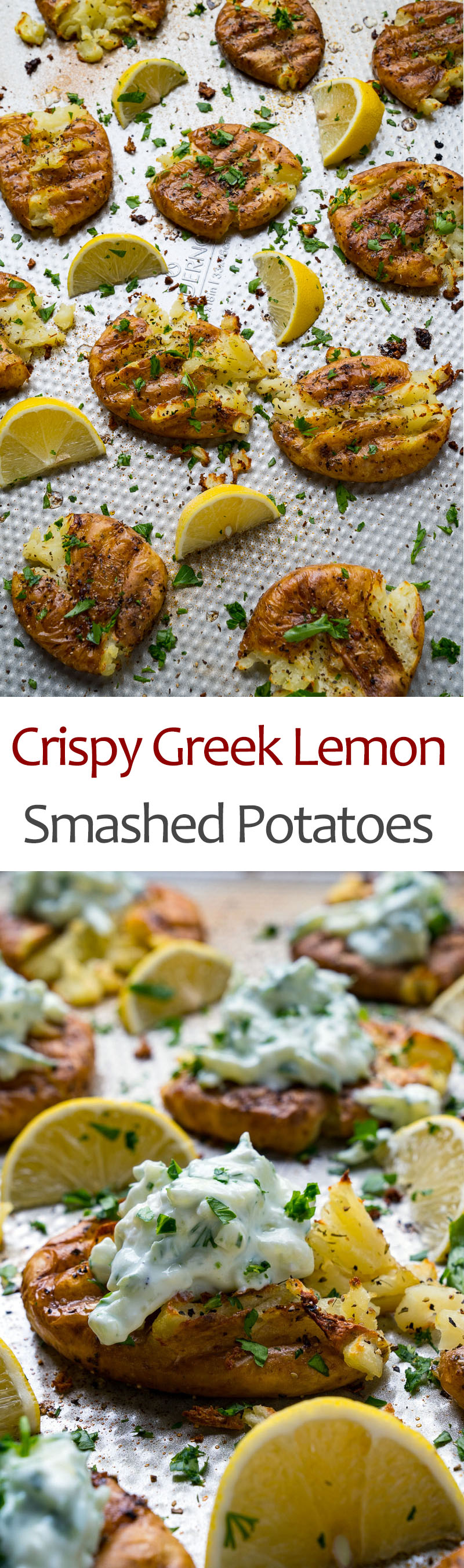 Crispy Greek Lemon Smashed Potatoes