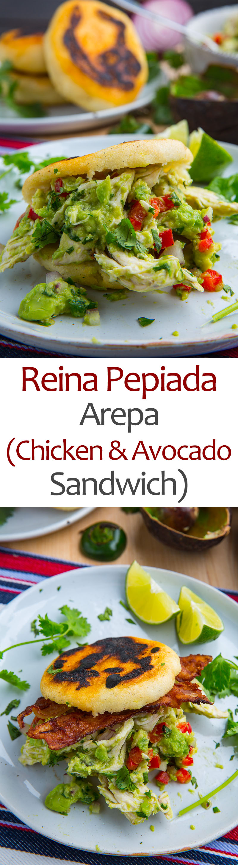 Reina Pepiada Arepa (Chicken and Avocado Sandwich)