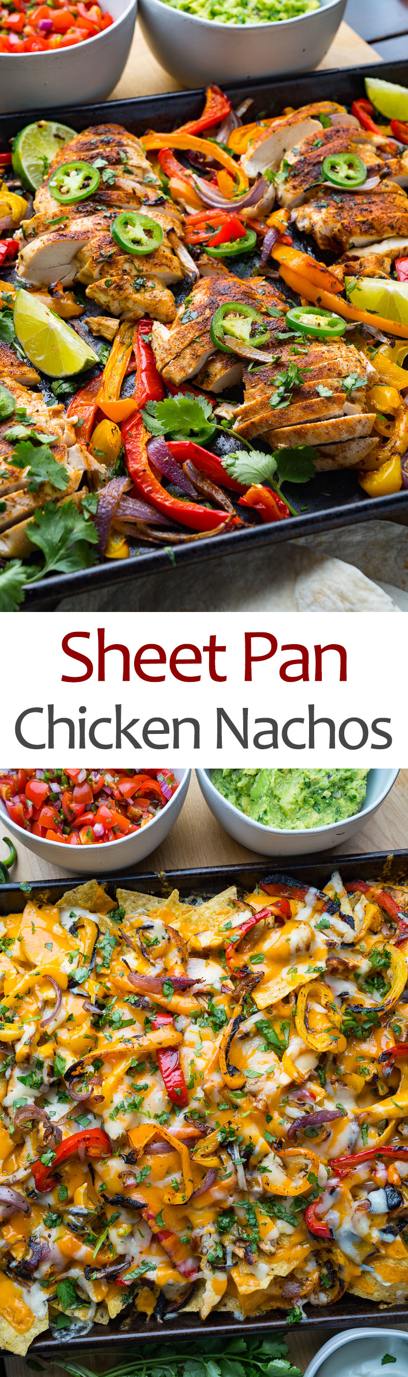 Sheet Pan Chicken Fajita Nachos