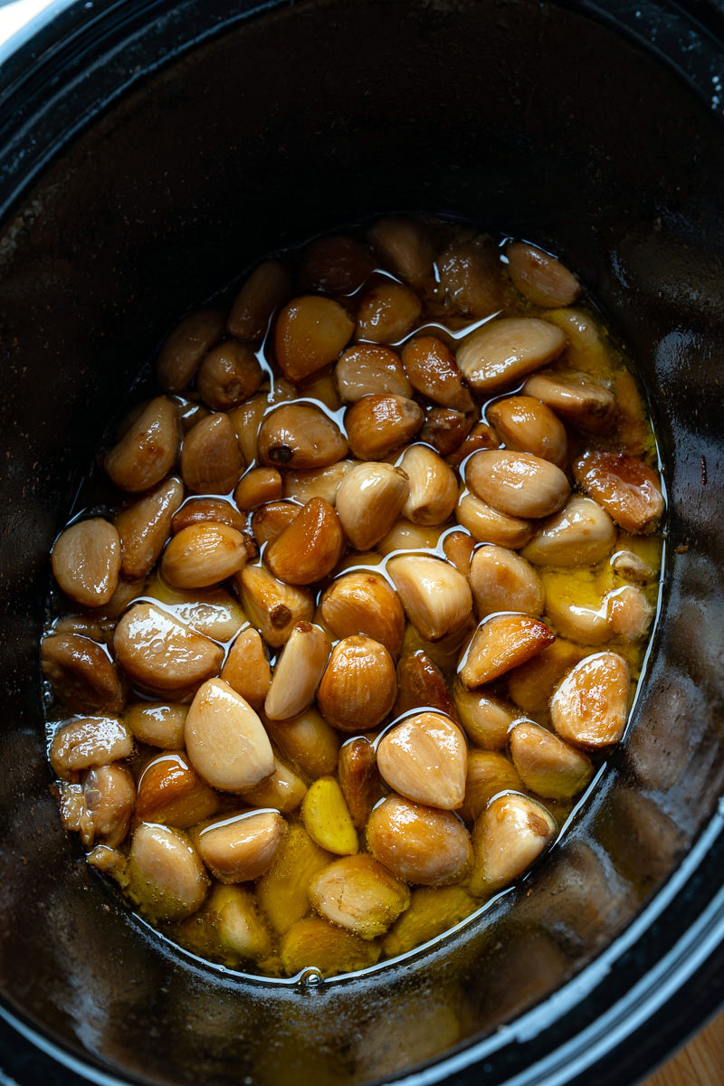 Slow Cooker Roasted Garlic