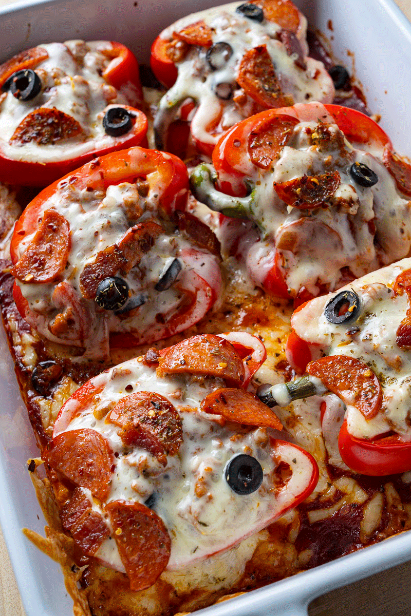 Meat Lovers Pizza Stuffed Peppers