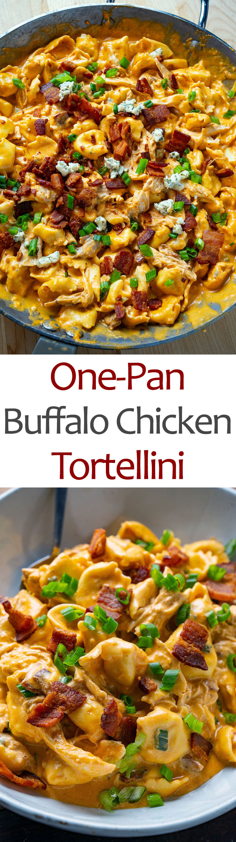 One Pan 20 Minute Buffalo Chicken Tortellini