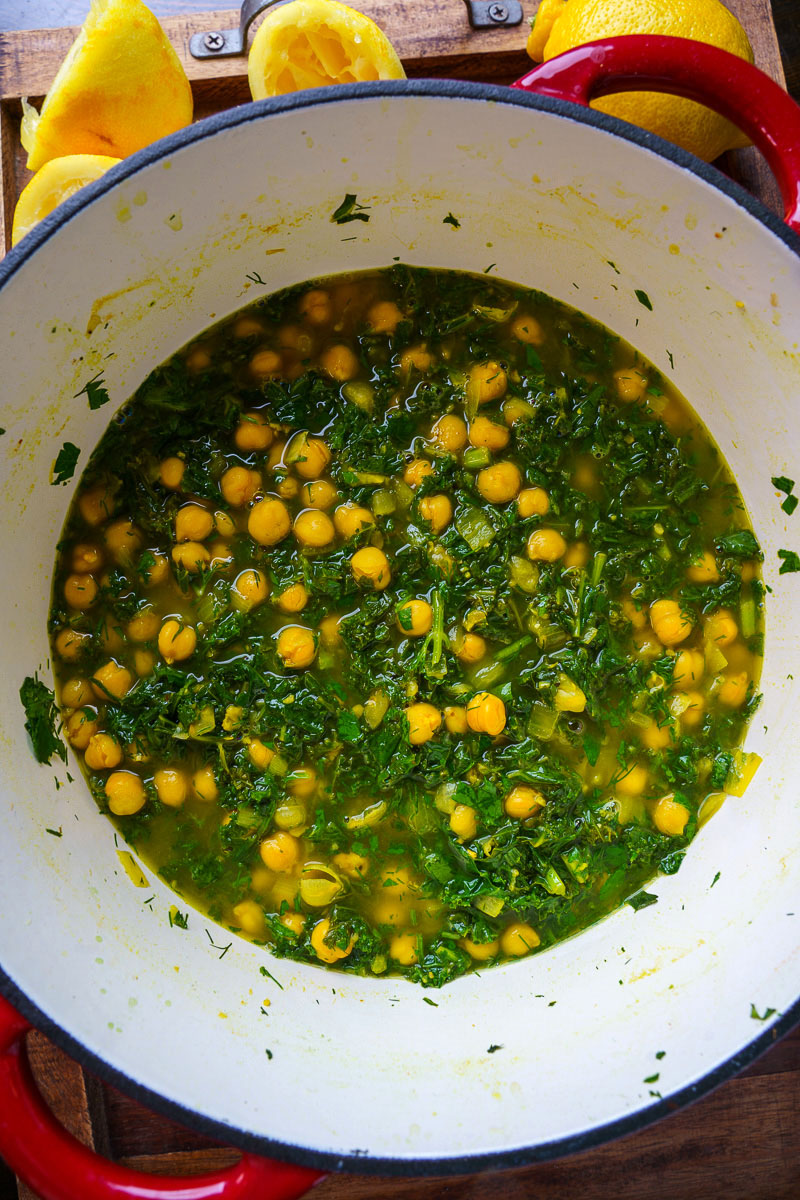 Chickpea, Spinach and Herb Stew