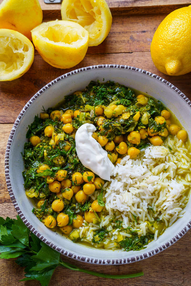 Chickpea, Spinach and Herb Stew