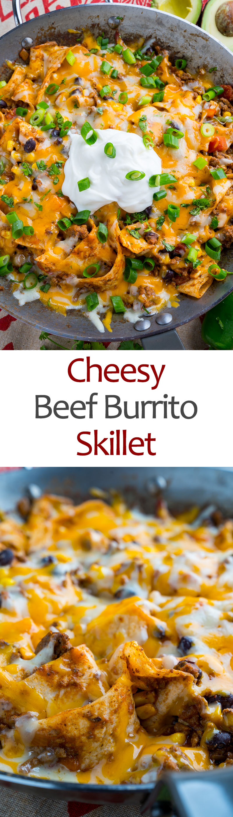 Cheesy Beef Burrito Skillet