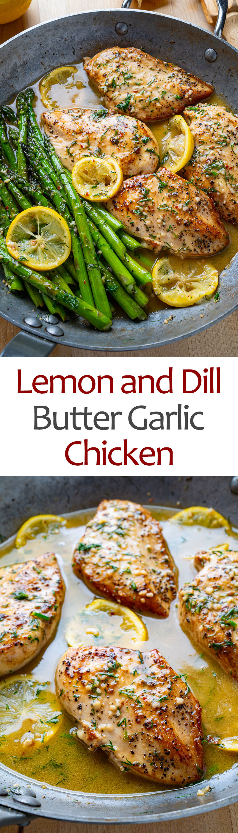 Lemon and Dill Butter Garlic Chicken and Asparagus