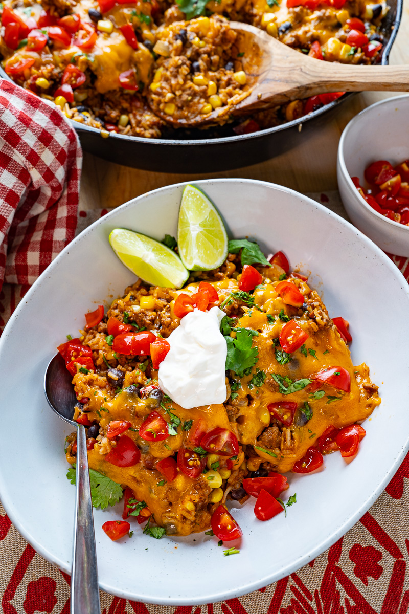 Mexican Beef and Bean Skillet Rice