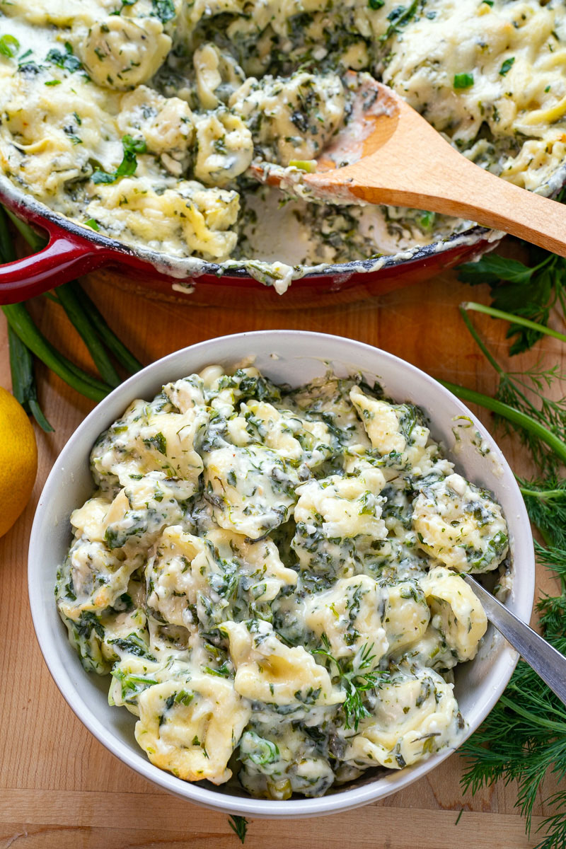 Spinach and Feta Cheese Tortellini