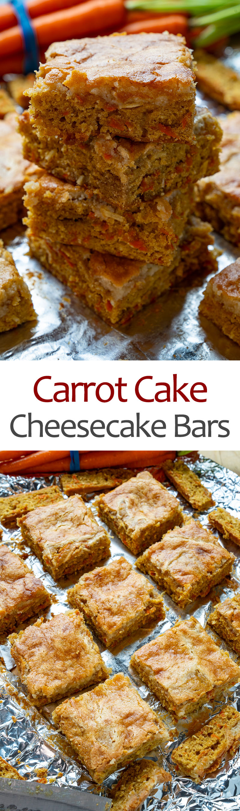 Carrot Cake Cheesecake Bars