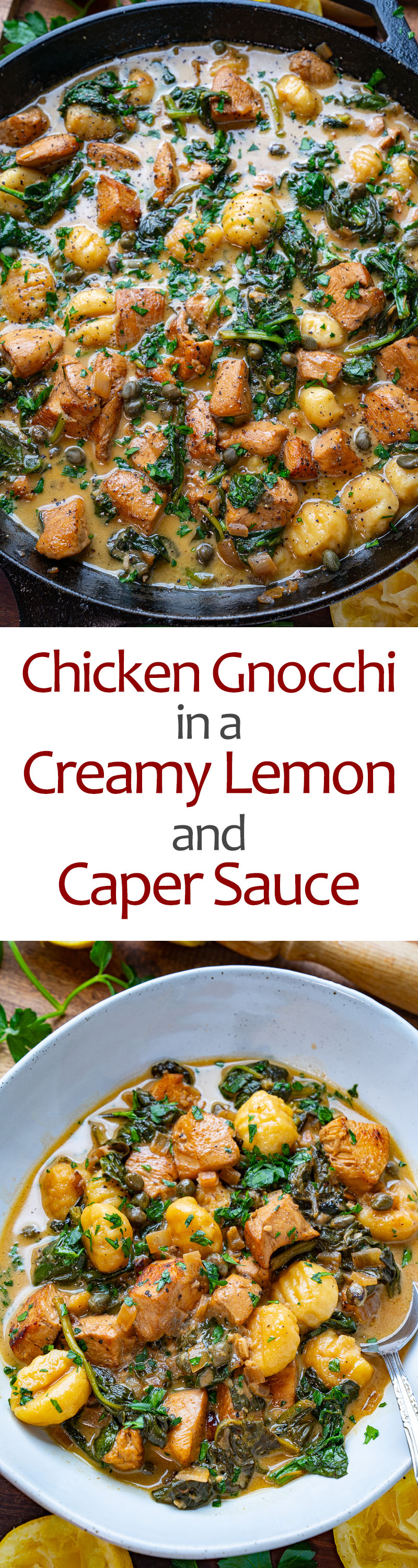 Chicken Gnocchi in a Creamy Lemon and Caper Sauce