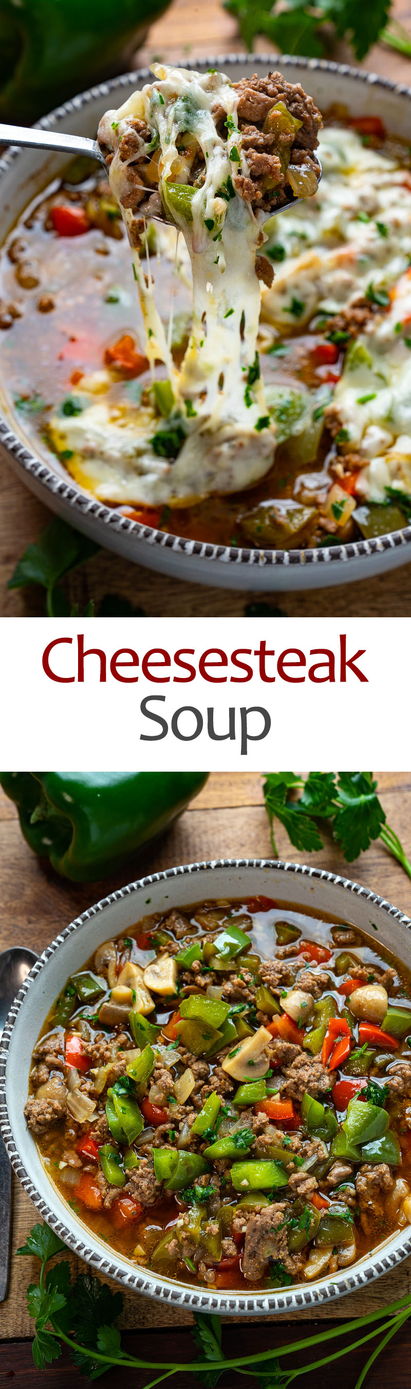 Philly Cheesesteak Soup