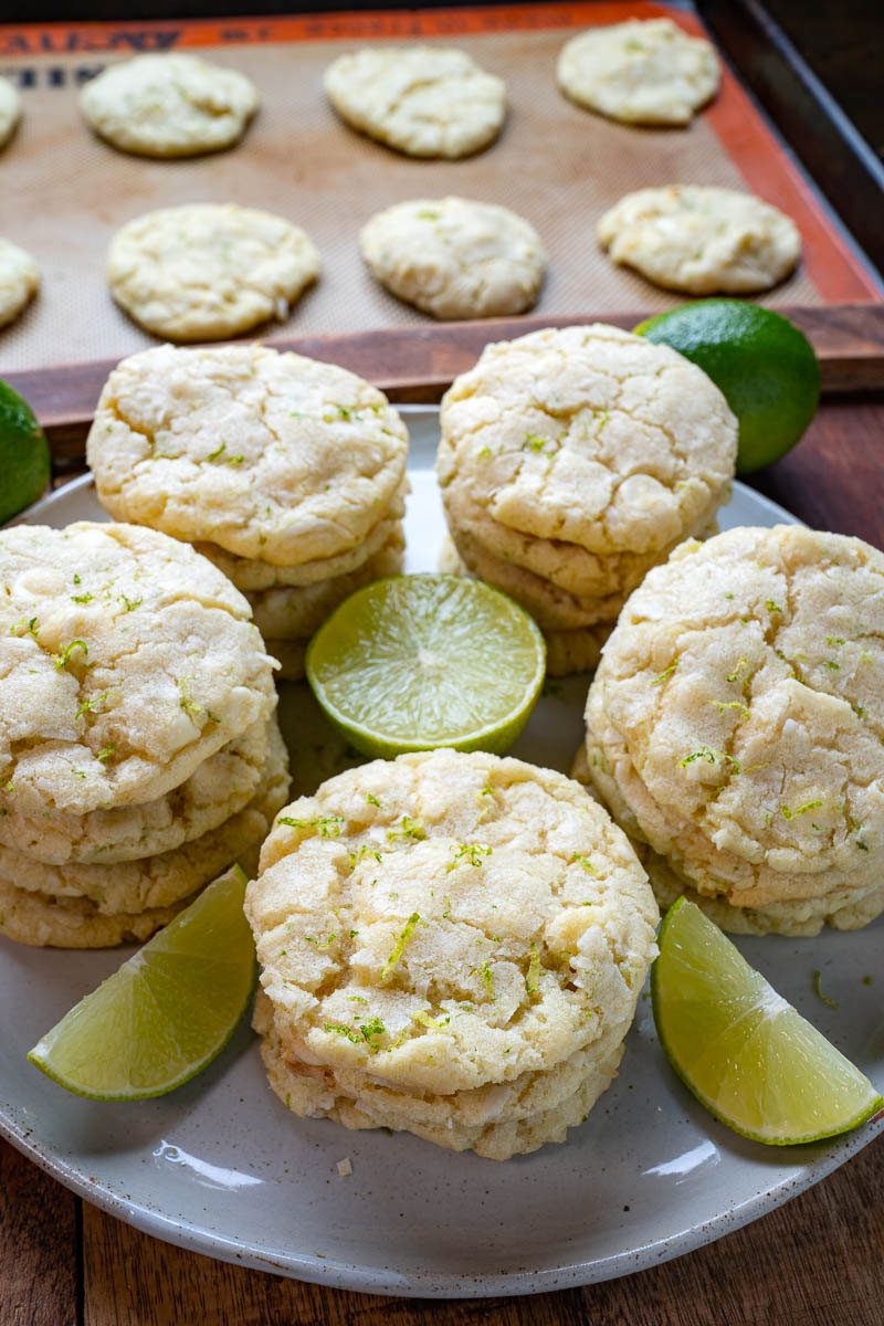 Coconut Lime White Chocolate Chip Cookies