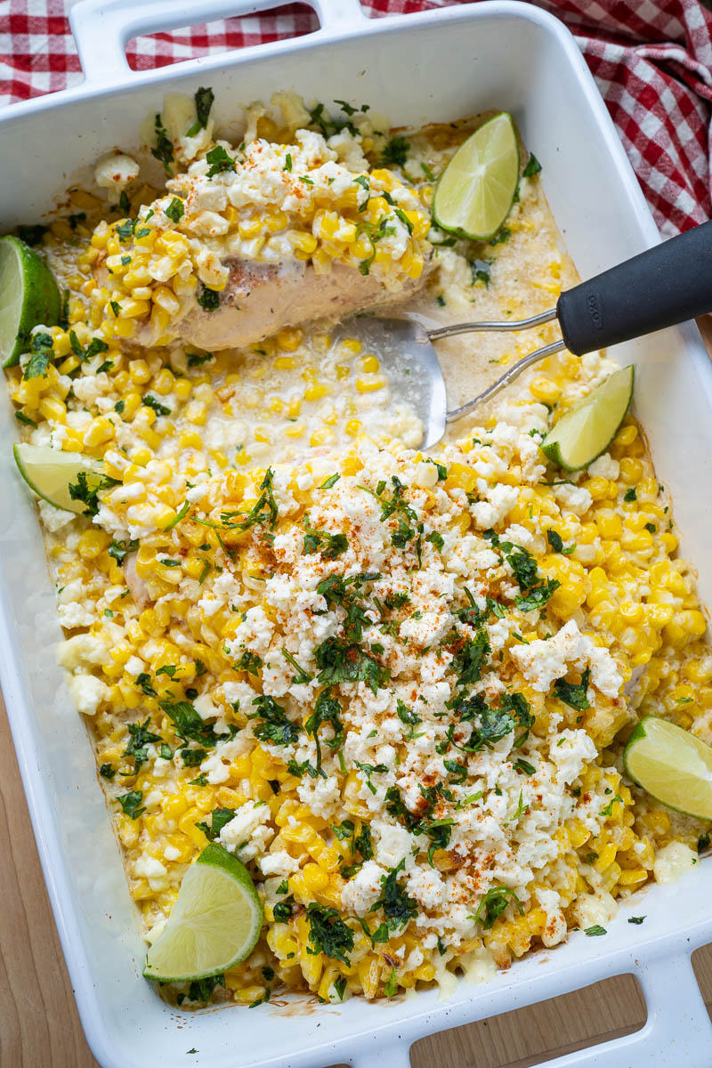 Mexican Street Corn Baked Chicken