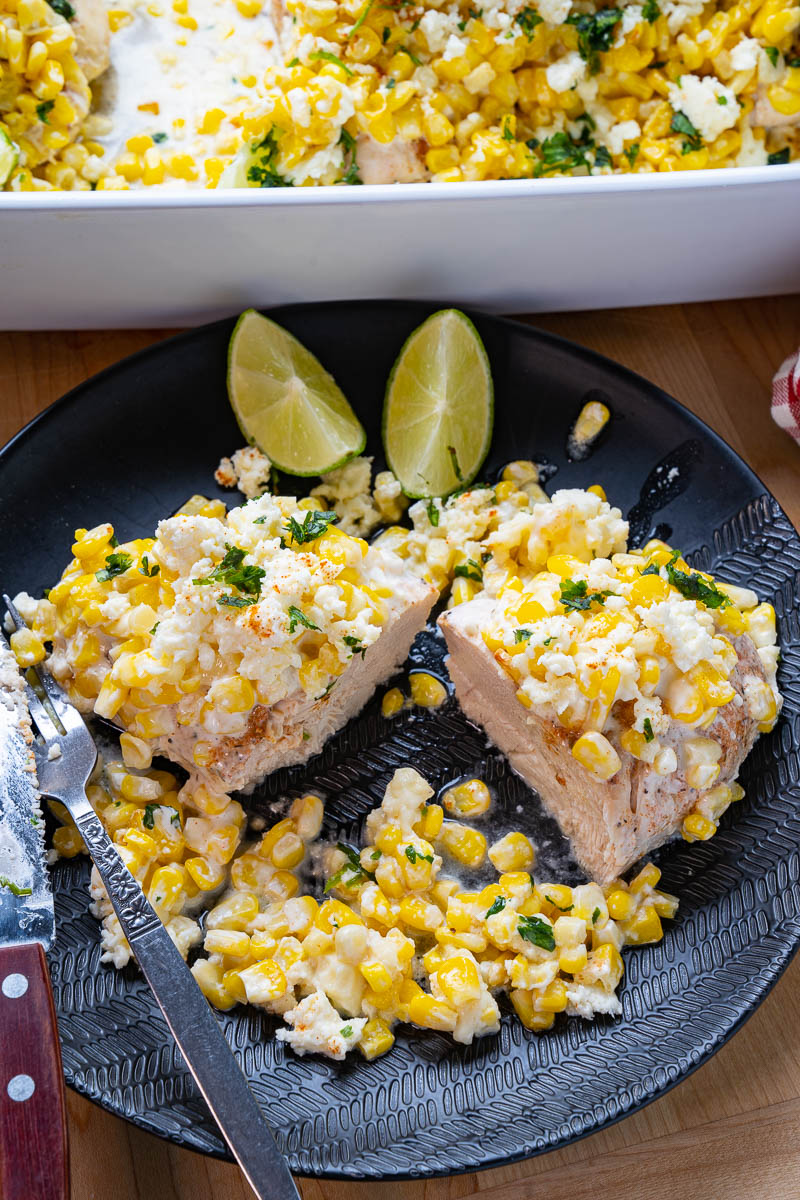 Mexican Street Corn Baked Chicken