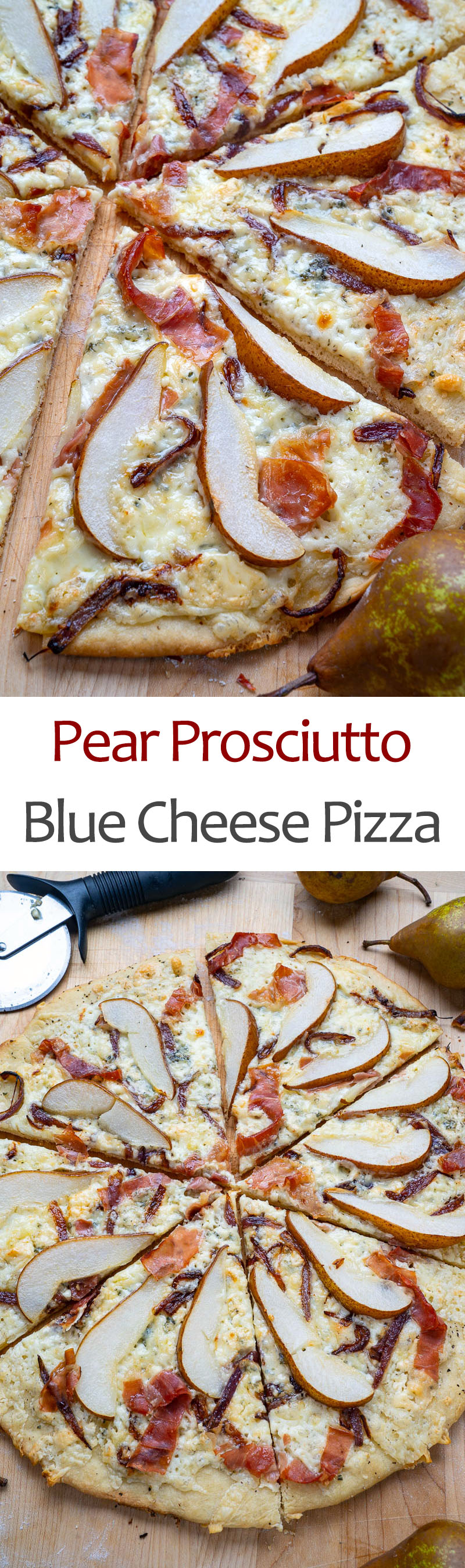 Pear Prosciutto and Blue Cheese Pizza