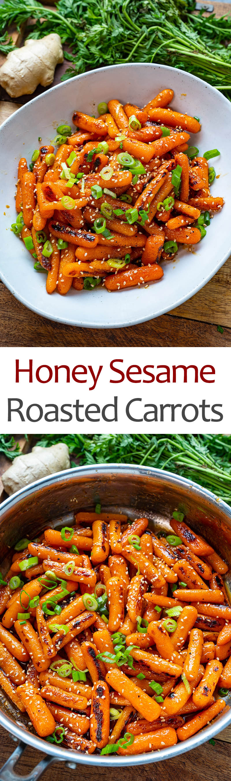 Honey Sesame Roasted Carrots