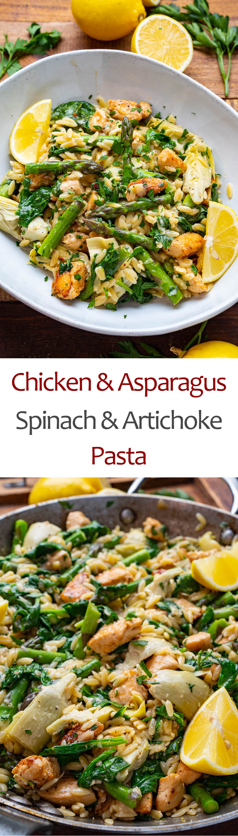 Chicken and Asparagus Spinach and Artichoke Pasta