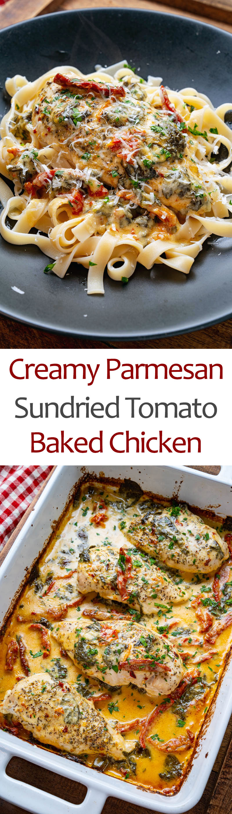 Creamy Parmesan and Sundried Tomato Baked Chicken